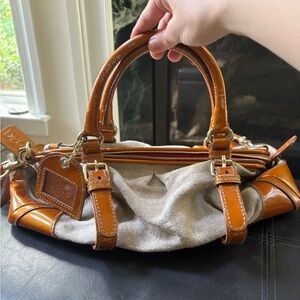 D&G Elegant Tan and Cream Handbag